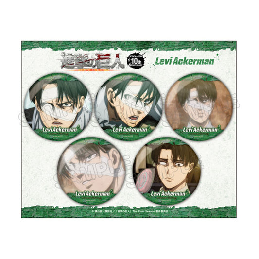 Attack on Titan 10th Anniversary Levi Ackerman 5-piece Badge Set